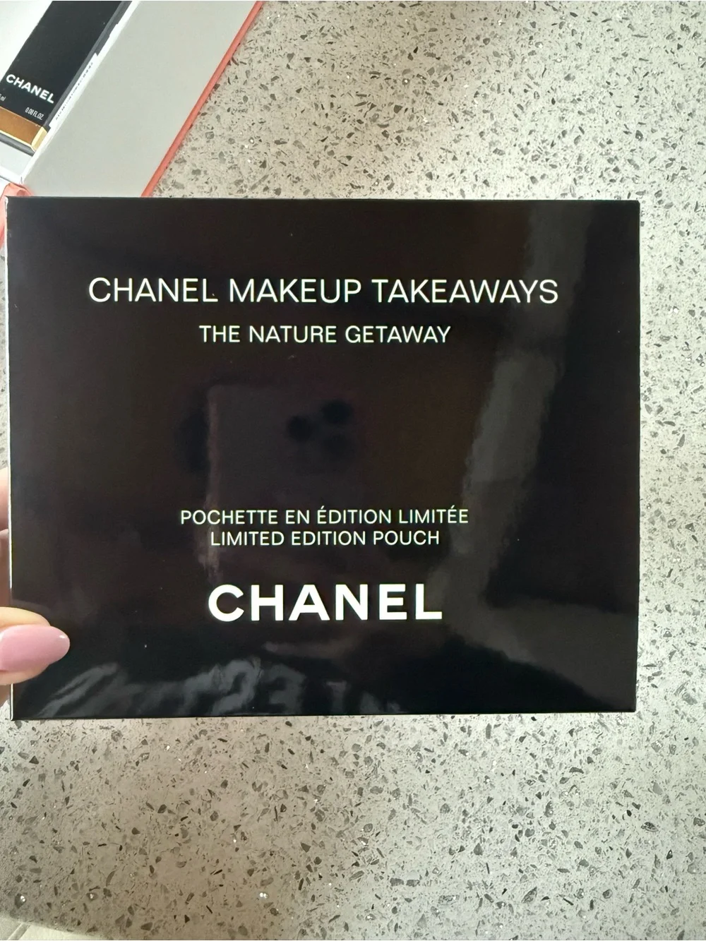 CHANEL Makeup Takeaways Pouch - Coral Orange Accent